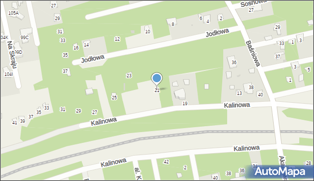 Groszowice, Kalinowa, 21, mapa Groszowice