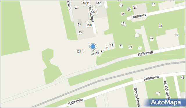 Groszowice, Kalinowa, 41, mapa Groszowice