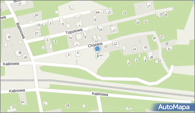 Groszowice, Kalinowa, 9, mapa Groszowice