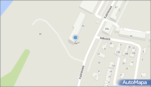 Grudziądz, Kalinkowa, 84a, mapa Grudziądza