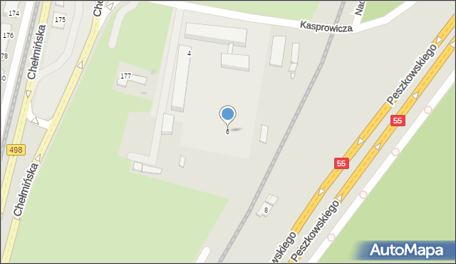 Grudziądz, Kasprowicza Jana, 6, mapa Grudziądza