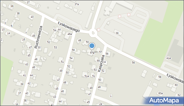 Grudziądz, Kasprzaka, 57a, mapa Grudziądza
