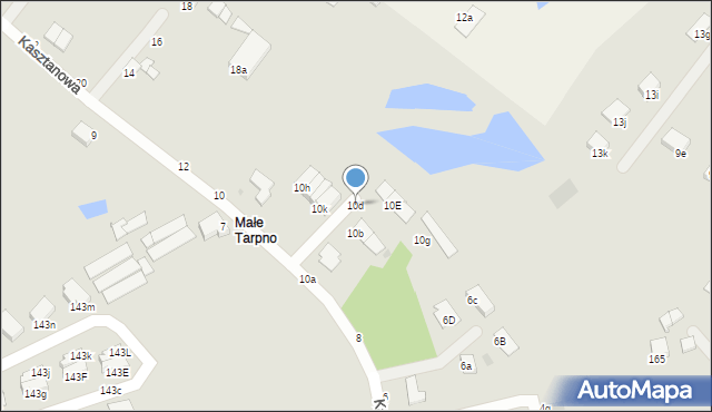 Grudziądz, Kasztanowa, 10d, mapa Grudziądza