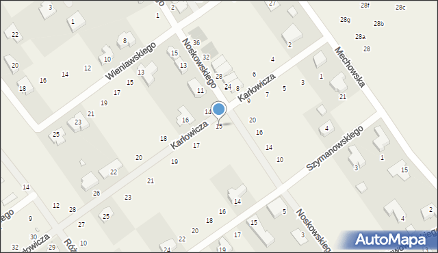 Gruszczyn, Karłowicza Mieczysława, 15, mapa Gruszczyn
