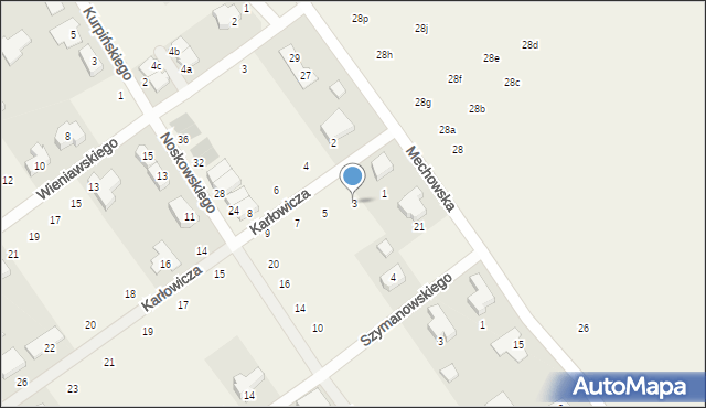 Gruszczyn, Karłowicza Mieczysława, 3, mapa Gruszczyn