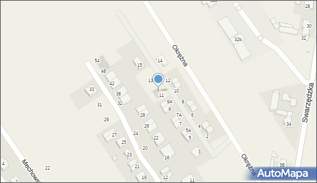 Gruszczyn, Karmelowa, 11a, mapa Gruszczyn