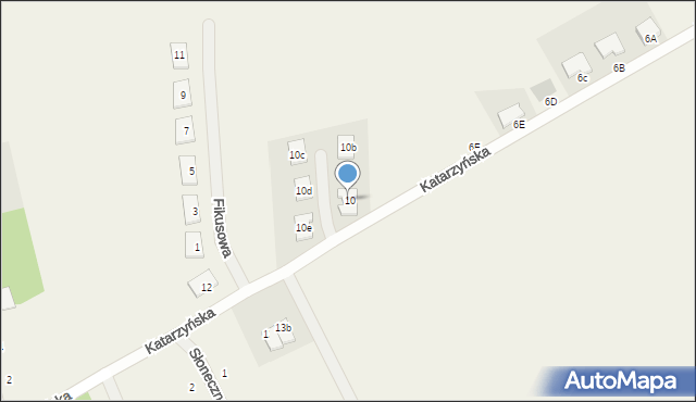 Gruszczyn, Katarzyńska, 10a, mapa Gruszczyn