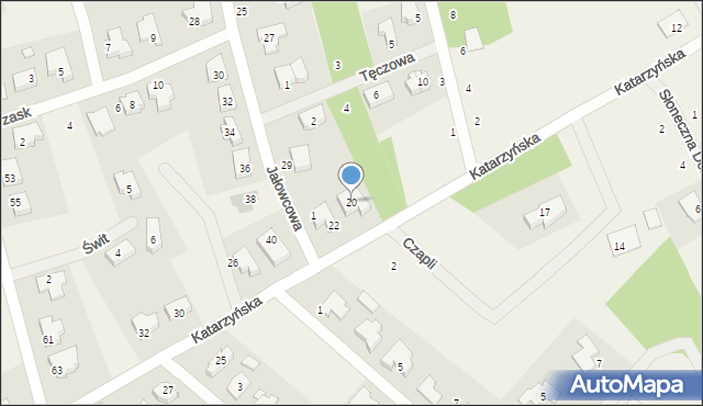 Gruszczyn, Katarzyńska, 20, mapa Gruszczyn