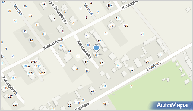 Gruszczyn, Katarzyńska, 83, mapa Gruszczyn