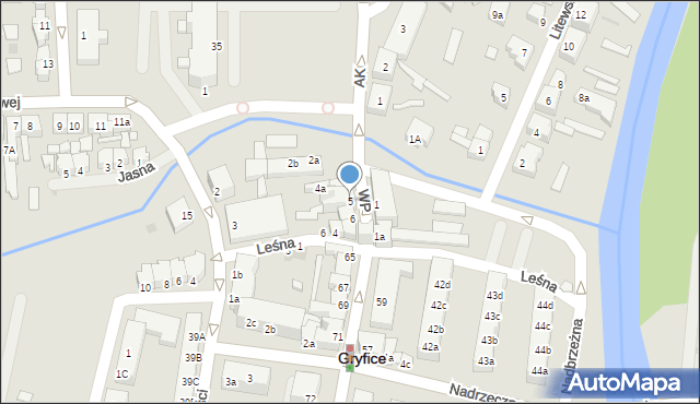 Gryfice, Kamienna Brama, 5, mapa Gryfice