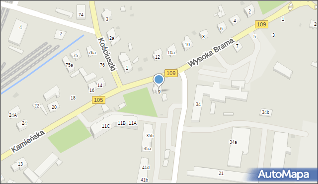 Gryfice, Kamieńska, 9, mapa Gryfice