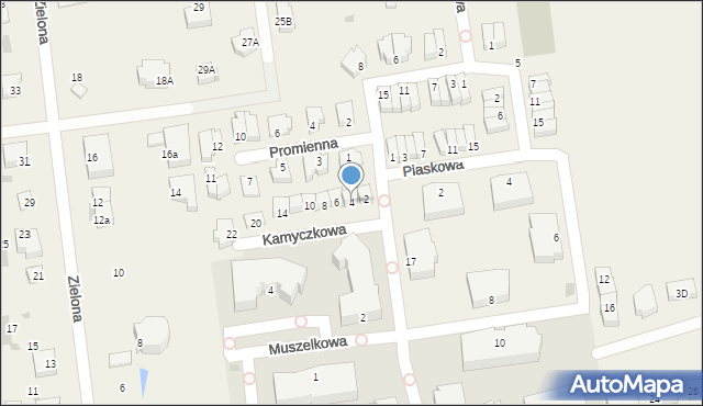 Grzybowo, Kamyczkowa, 4, mapa Grzybowo