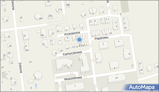 Grzybowo, Kamyczkowa, 6, mapa Grzybowo