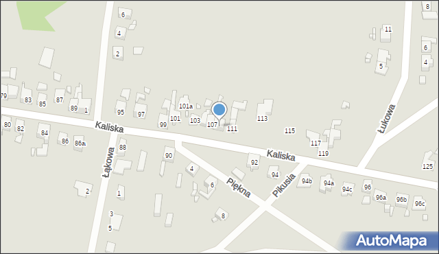 Gubin, Kaliska, 109, mapa Gubin