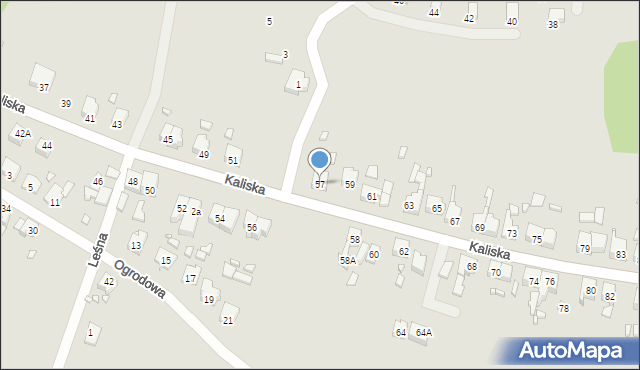 Gubin, Kaliska, 57, mapa Gubin