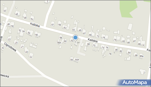 Gubin, Kaliska, 66, mapa Gubin