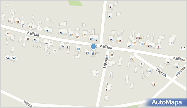 Gubin, Kaliska, 86a, mapa Gubin