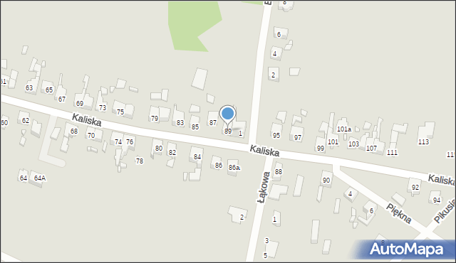 Gubin, Kaliska, 89, mapa Gubin
