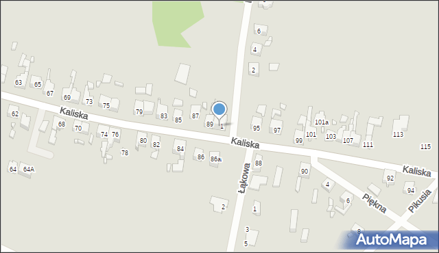 Gubin, Kaliska, 91, mapa Gubin