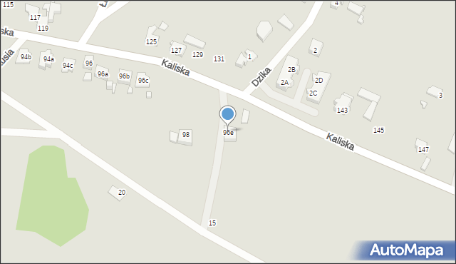 Gubin, Kaliska, 96e, mapa Gubin