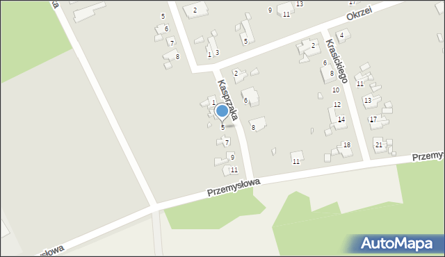 Gubin, Kasprzaka, 5, mapa Gubin