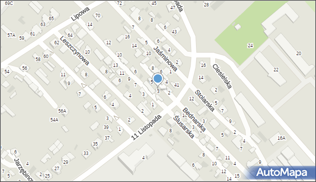 Hajnówka, Kasztanowa, 3, mapa Hajnówka