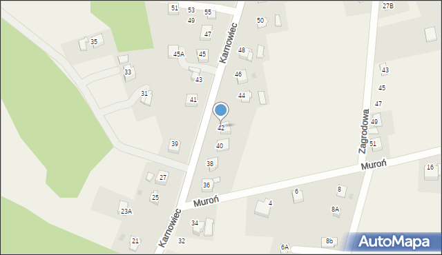 Hażlach, Karnowiec, 42, mapa Hażlach