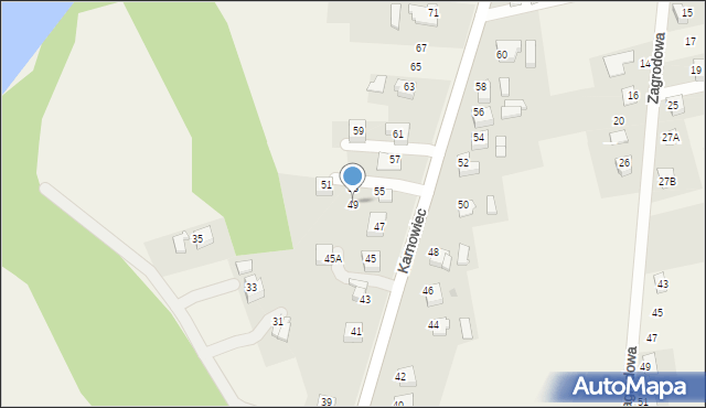 Hażlach, Karnowiec, 49, mapa Hażlach