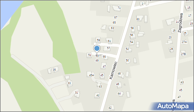 Hażlach, Karnowiec, 53, mapa Hażlach