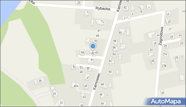 Hażlach, Karnowiec, 61, mapa Hażlach