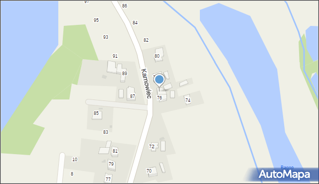 Hażlach, Karnowiec, 76A, mapa Hażlach