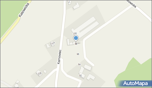 Hażlach, Karnowiec, 98, mapa Hażlach