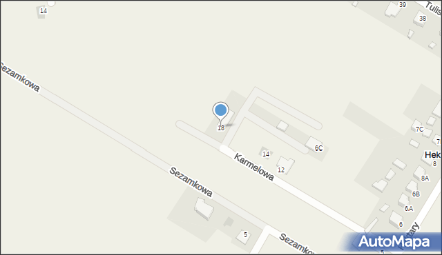Hektary, Karmelowa, 18, mapa Hektary
