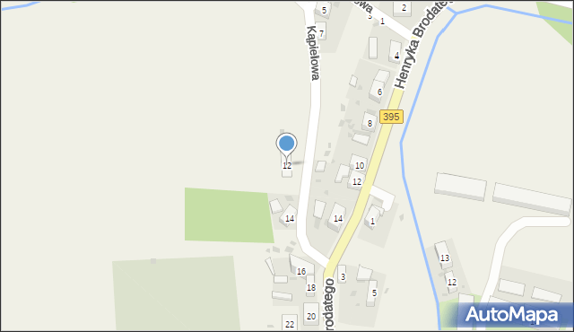 Henryków, Kąpielowa, 12, mapa Henryków