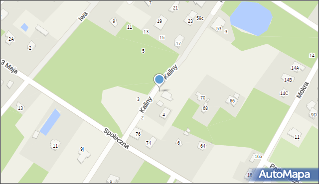 Henryków-Urocze, Kaliny, 6, mapa Henryków-Urocze