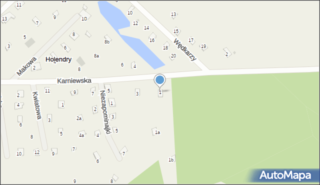 Holendry, Karniewska, 1, mapa Holendry
