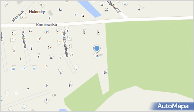 Holendry, Karniewska, 1a, mapa Holendry