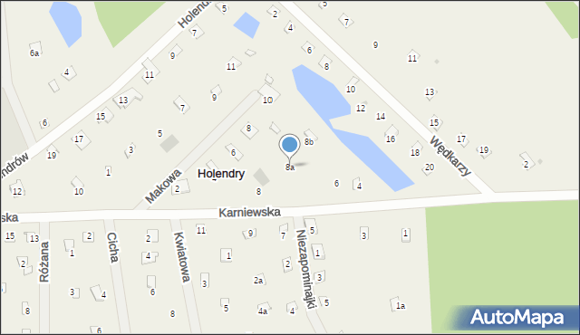 Holendry, Karniewska, 8a, mapa Holendry