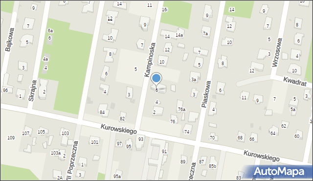 Hornówek, Kampinoska, 6, mapa Hornówek