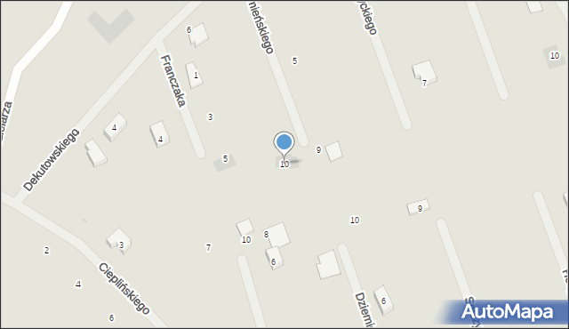 Iława, Kamieńskiego-Huzara Kazimierza, kpt., 10, mapa Iława