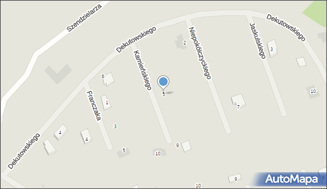 Iława, Kamieńskiego-Huzara Kazimierza, kpt., 5, mapa Iława