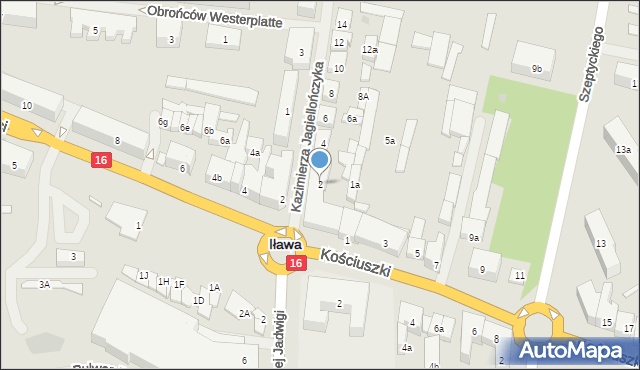 Iława, Kazimierza Jagiellończyka, 2, mapa Iława