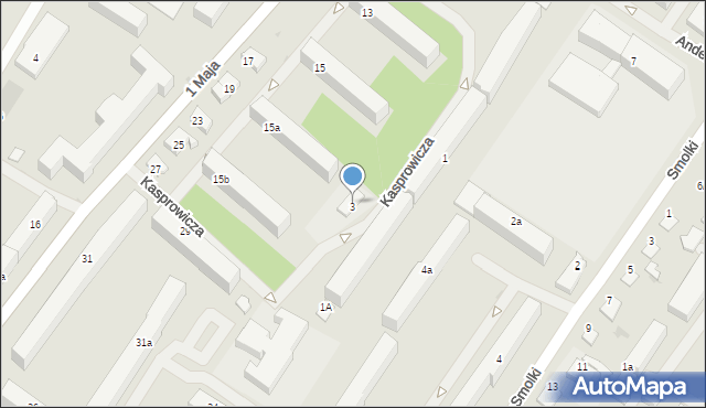 Iława, Kasprowicza Jana, 3, mapa Iława