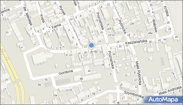 Inowrocław, Kasztelańska, 20, mapa Inowrocławia