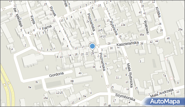 Inowrocław, Kasztelańska, 24, mapa Inowrocławia
