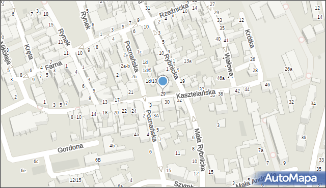 Inowrocław, Kasztelańska, 29, mapa Inowrocławia