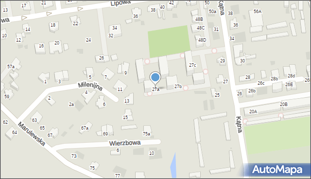 Inowrocław, Kątna, 27a, mapa Inowrocławia