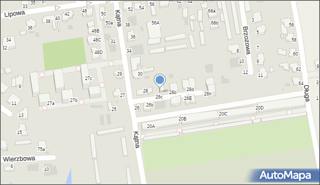 Inowrocław, Kątna, 28a, mapa Inowrocławia