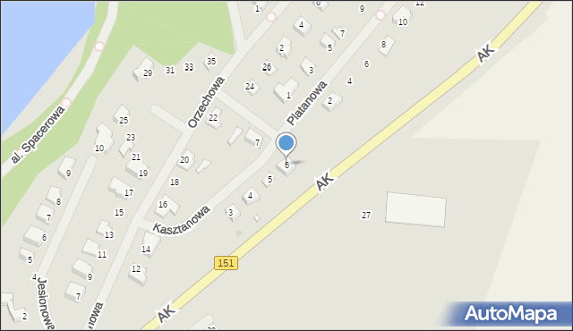 Ińsko, Kasztanowa, 6, mapa Ińsko