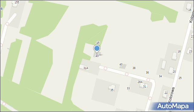 Izabelin-Dziekanówek, Kampinoska, 43, mapa Izabelin-Dziekanówek